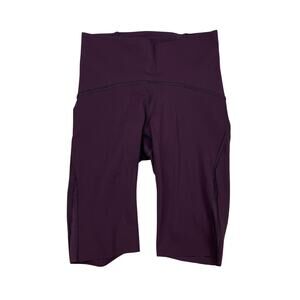 Lululemon Shorts Train Times Biker Black Cherry Maroon Athletic Workout Running
